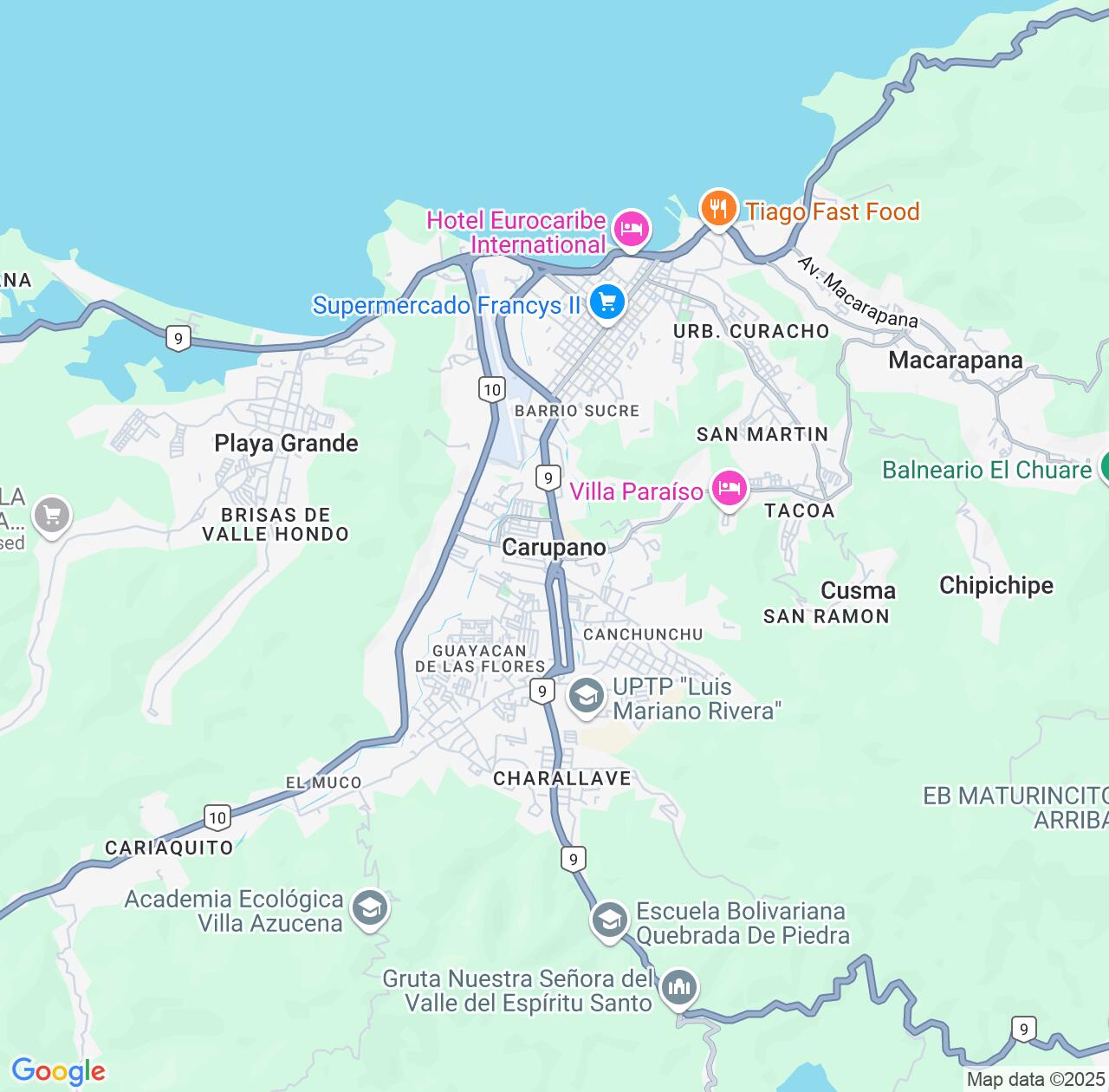 Map image for Intellectual Property Lawyers in Carupano and Sucre IP firms at coordinates  ; .