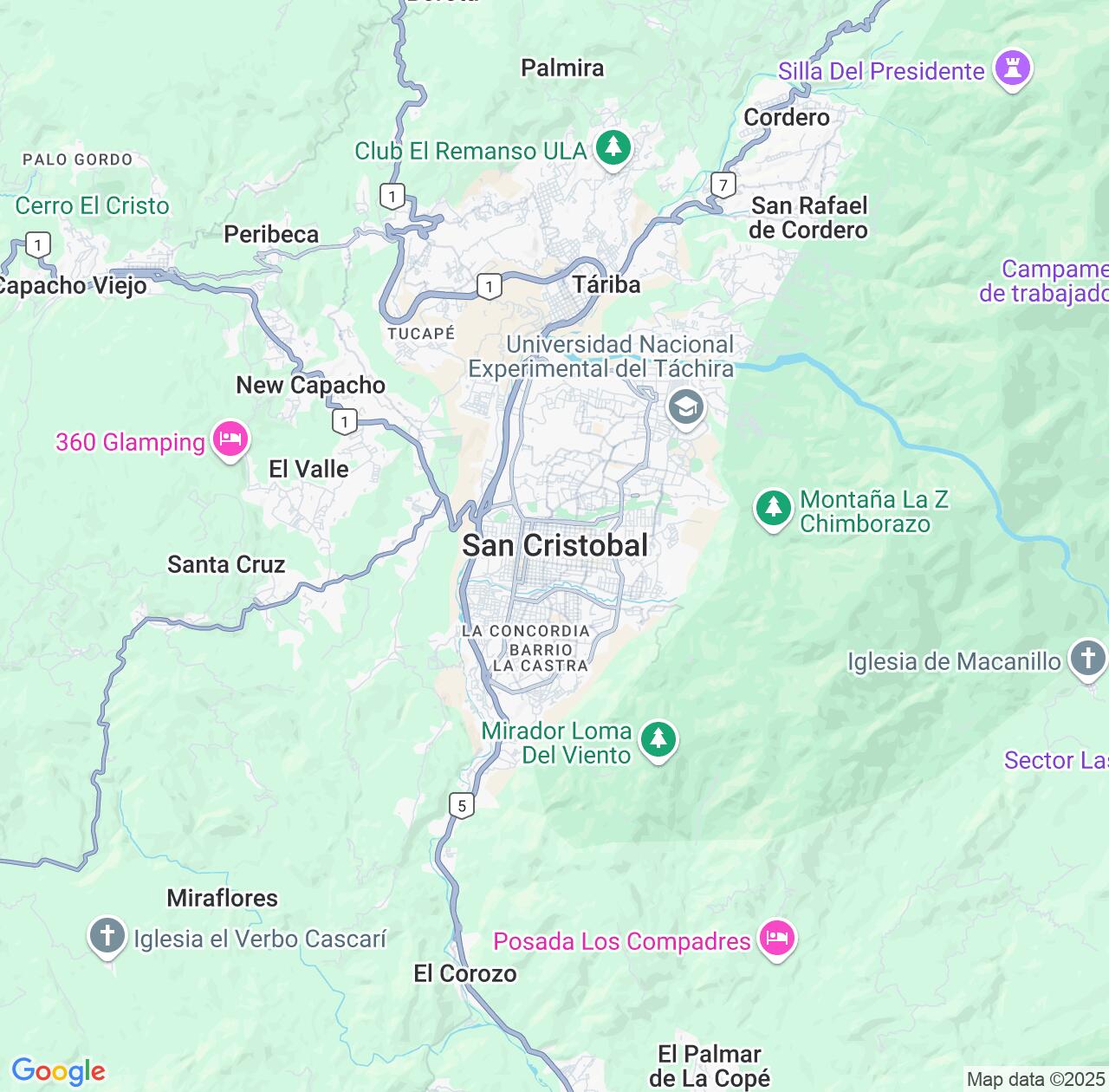 Map image for Intellectual Property Lawyers in San Cristóbal and Táchira IP firms at coordinates  ; .